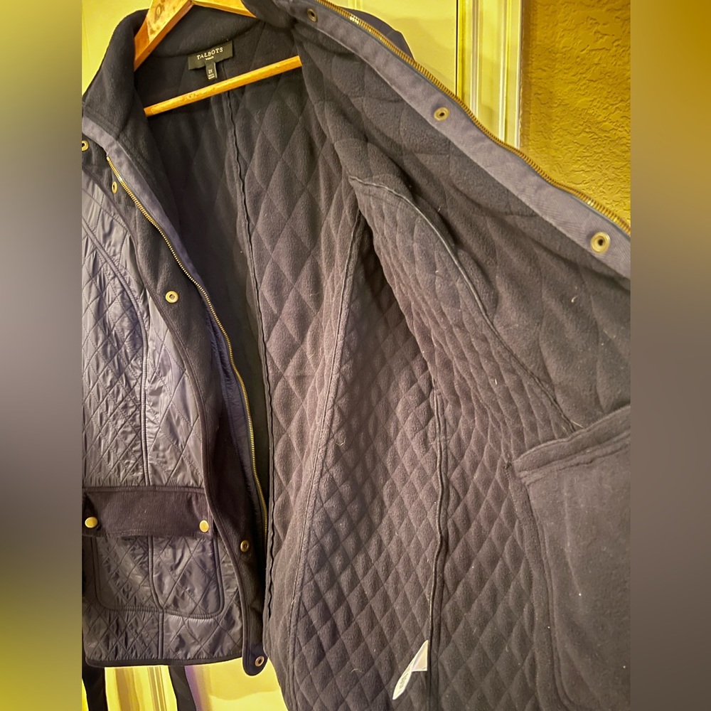 Talbots Women's Quilted Riding Jacket Blue 2X - Picture 7 of 16